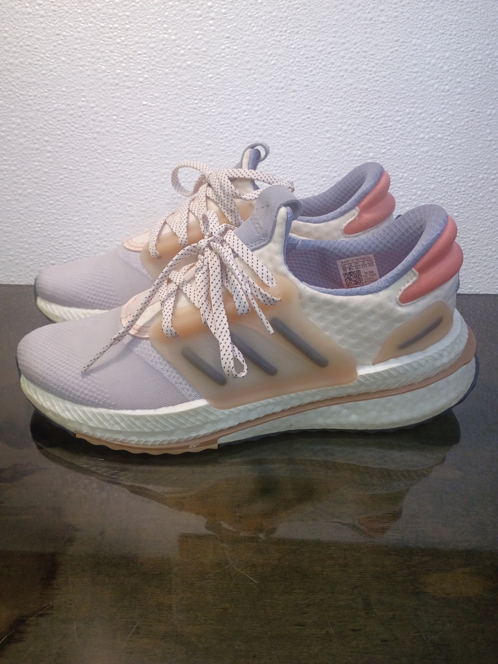 Adidas Women's X PLR Boost Silver Dawn Coral Size 10